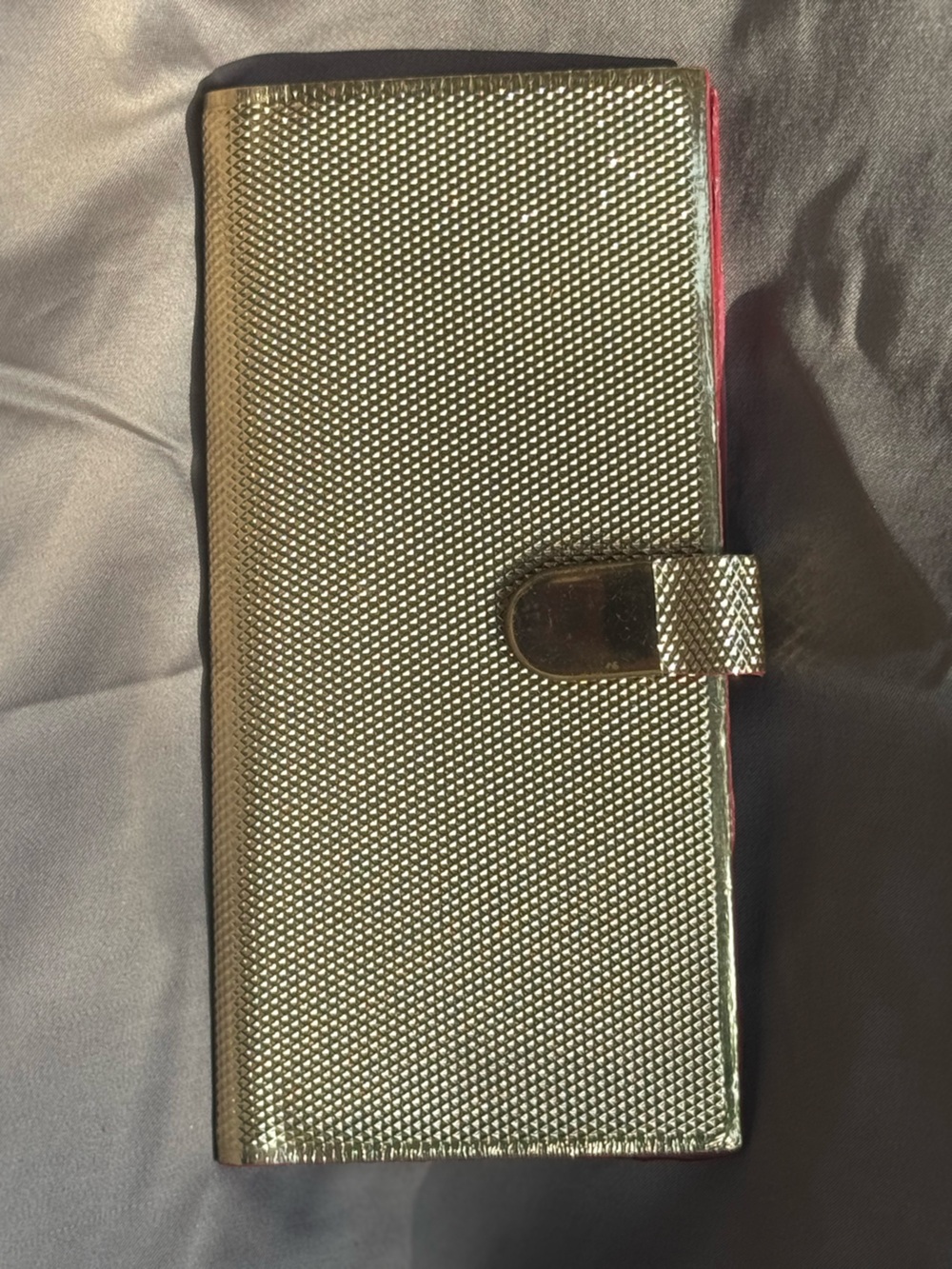 Vintage Gold Metallic Textured Clutch